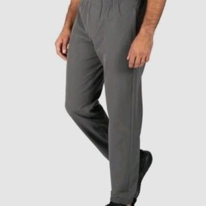 New Soybu Men's Woven Jogger Gym Pants, Gray, Zip Pocket, Sz L Quick Ship